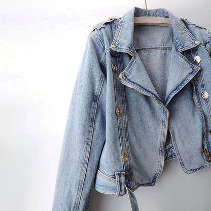 Vivian Prescott Cropped Denim Jacket - Intofa