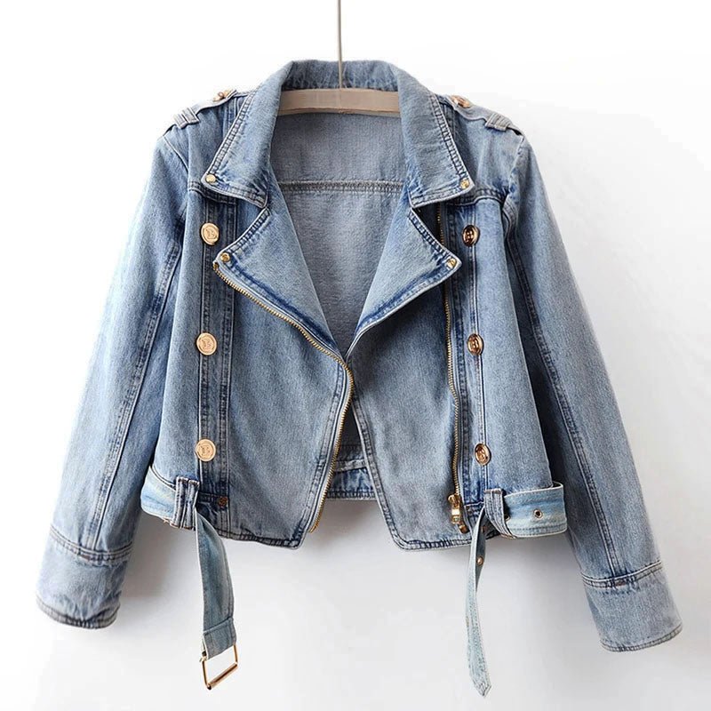 Vivian Prescott Cropped Denim Jacket - Intofa