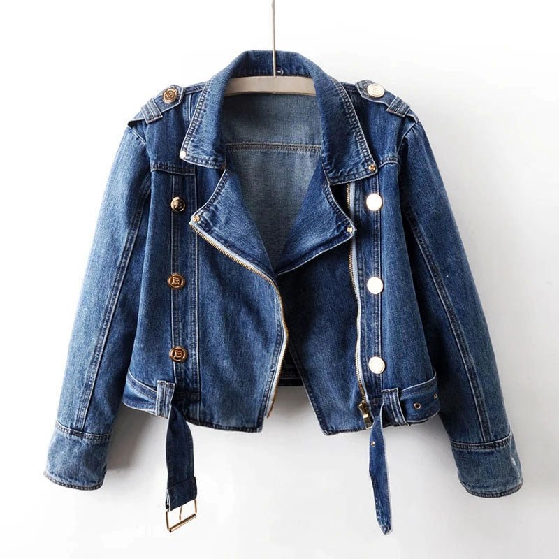Vivian Prescott Cropped Denim Jacket - Intofa