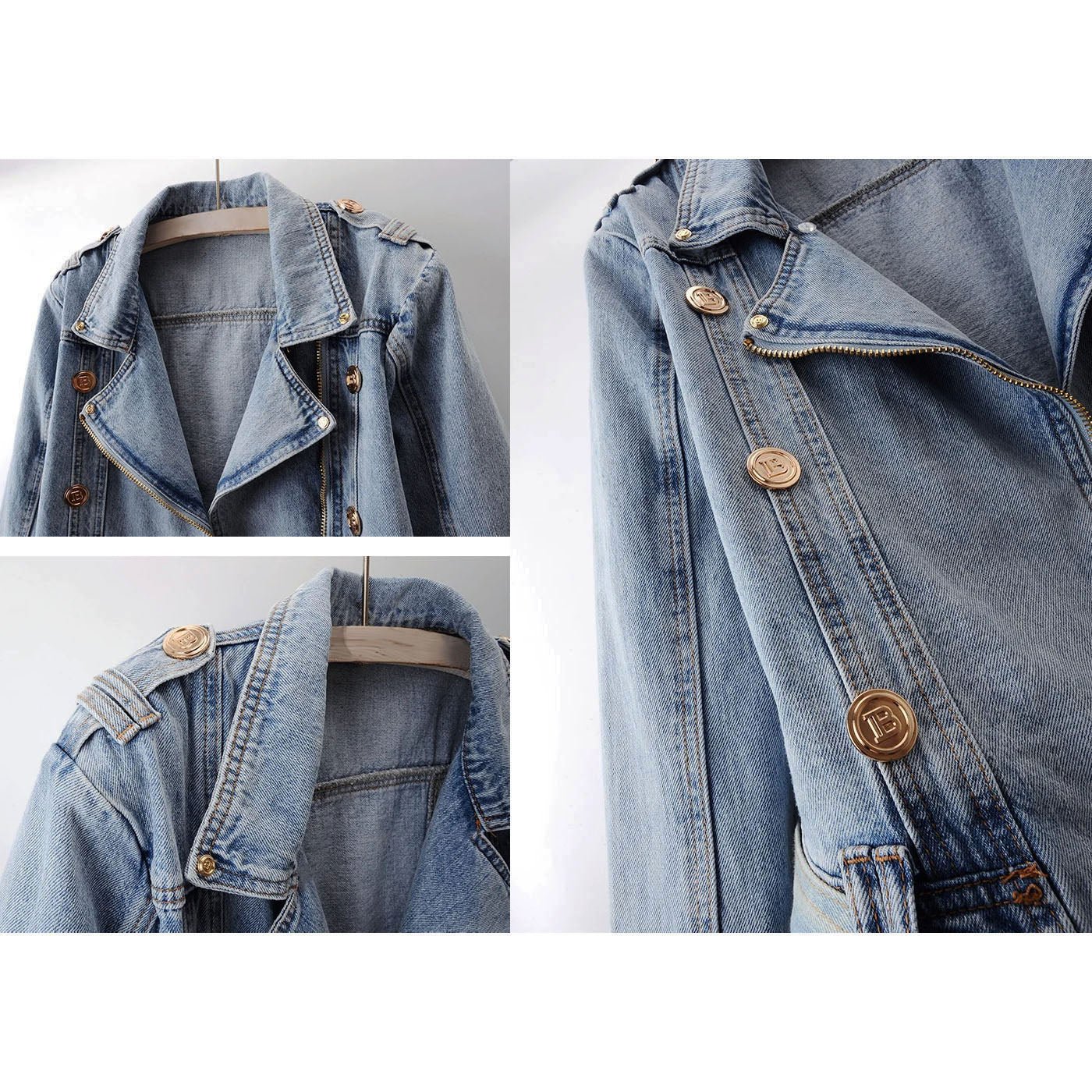Vivian Prescott Cropped Denim Jacket - Intofa