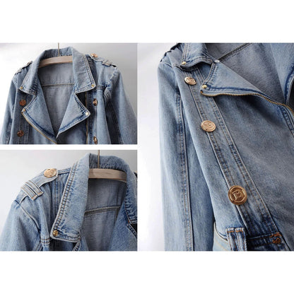 Vivian Prescott Cropped Denim Jacket - Intofa