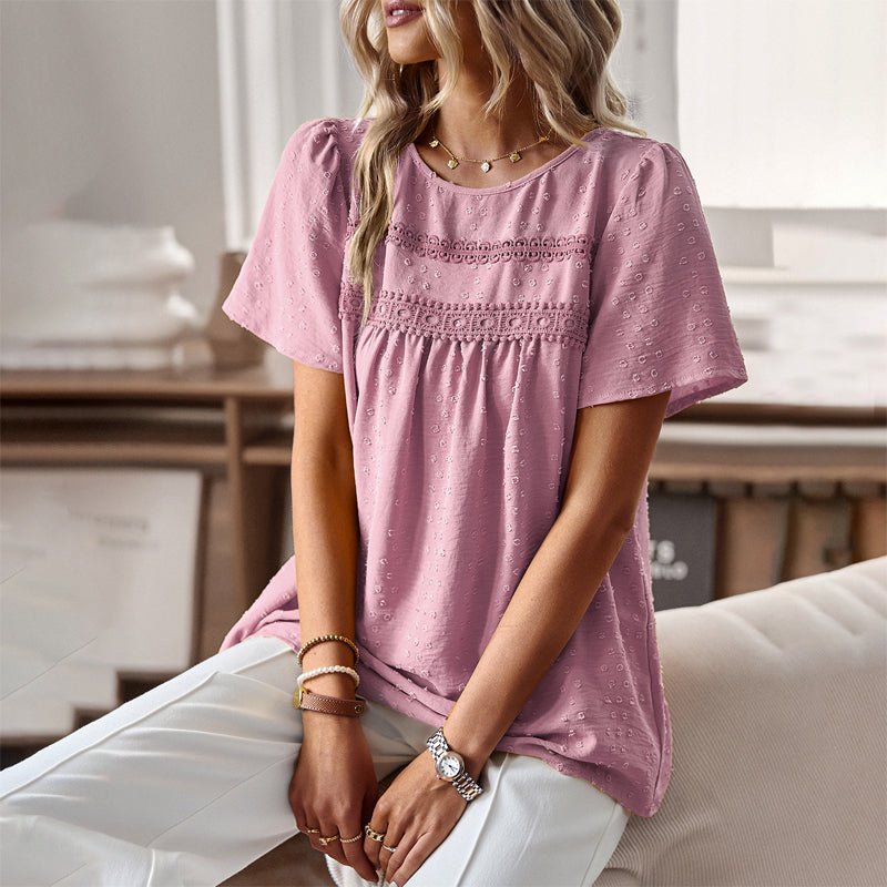 Vivian Prescott Embroidered Cotton Top - Intofa
