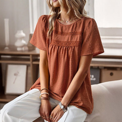 Vivian Prescott Embroidered Cotton Top - Intofa