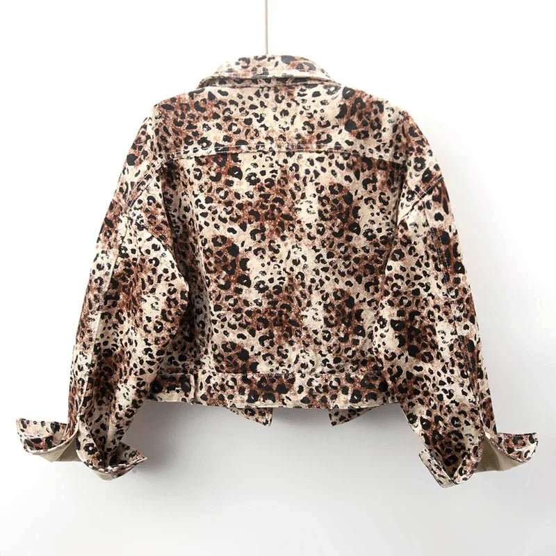 Vivian Prescott Leopard Denim Jacket - Intofa