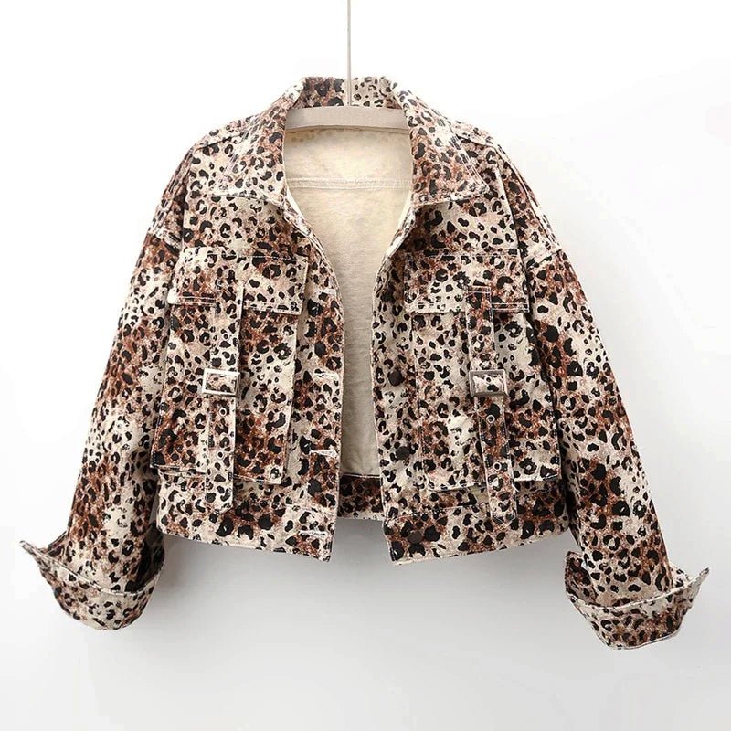 Vivian Prescott Leopard Denim Jacket - Intofa