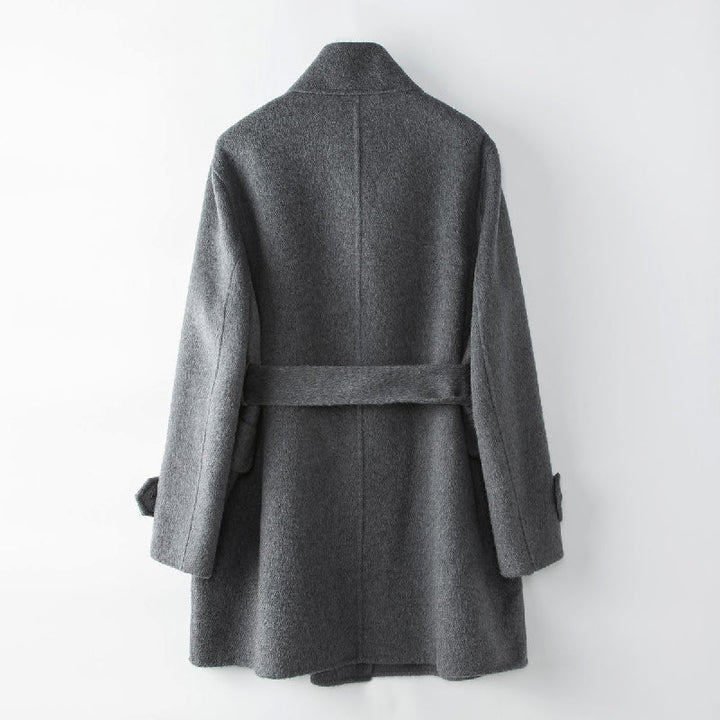 Vivian Prescott Mulberry Woolen Coat - INTOFA