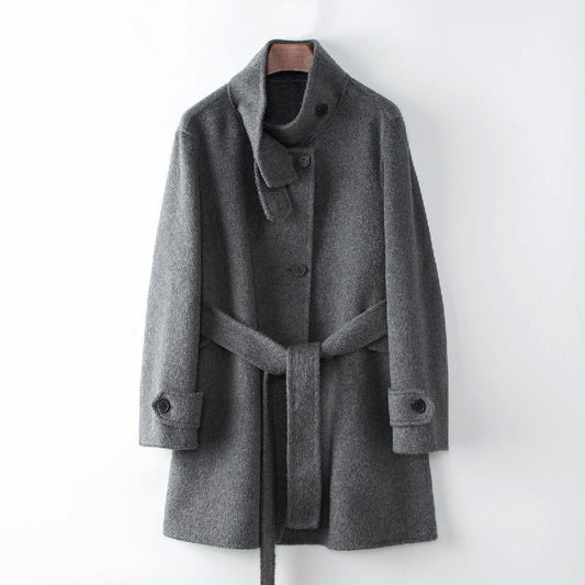 Vivian Prescott Mulberry Woolen Coat - INTOFA