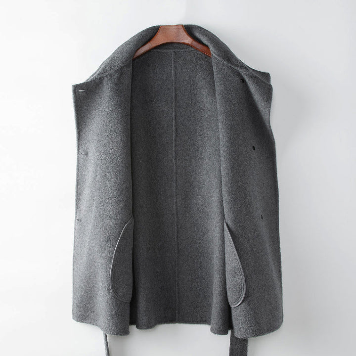 Vivian Prescott Mulberry Woolen Coat - INTOFA