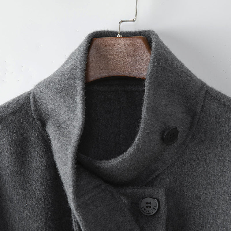 Vivian Prescott Mulberry Woolen Coat - INTOFA