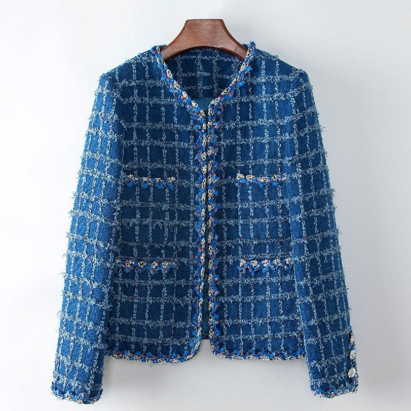 Vivian Prescott Plaided Wool Blazer - Intofa