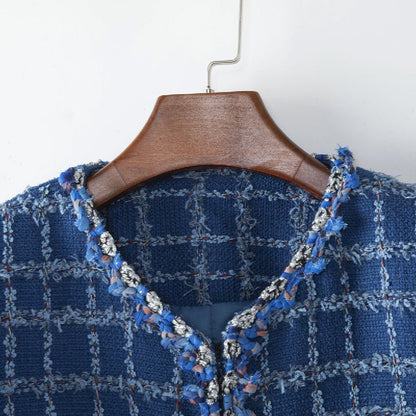 Vivian Prescott Plaided Wool Blazer - Intofa