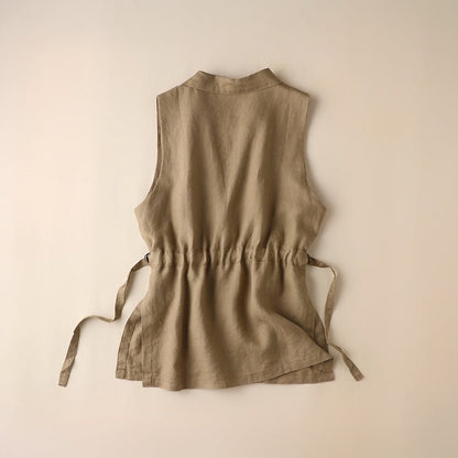 Vivian Prescott Roanne Linen Vest - Intofa
