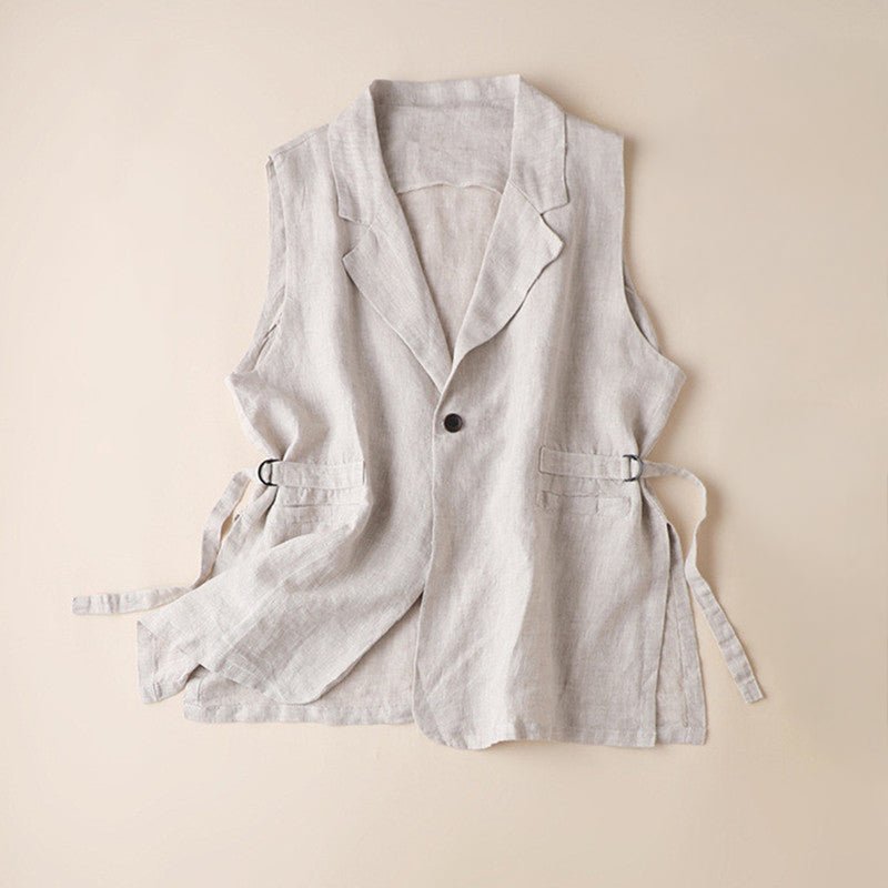 Vivian Prescott Roanne Linen Vest - Intofa