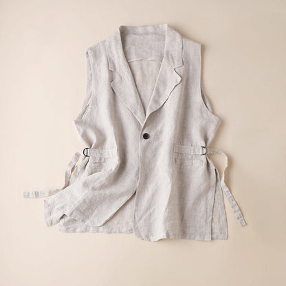 Vivian Prescott Roanne Linen Vest - Intofa