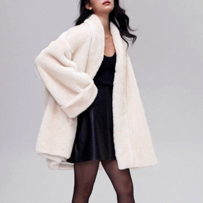 Vivian Prescott Winter Fluffy Faux Fur Coat - Intofa